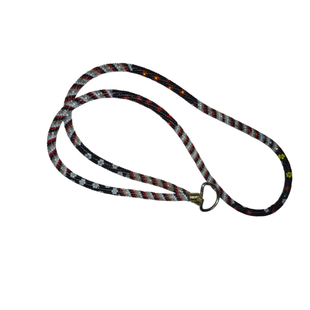 Multicolor Glass Seed Beaded Landyard Keychain Necklace